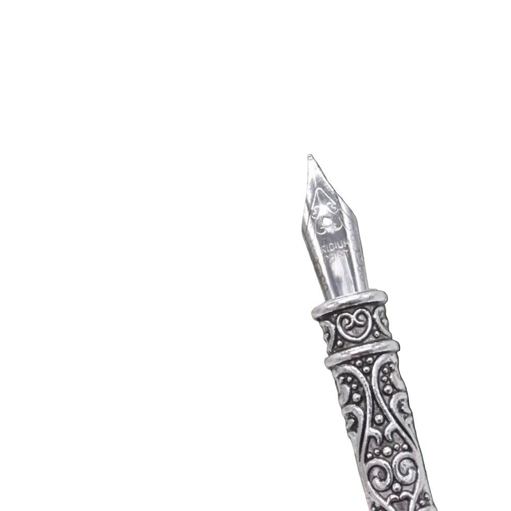 Set de Pluma de Caligrafía con Plumín de Inmersión de Metal y Tinta – Plumín de Acero Inoxidable de 1,0 mm