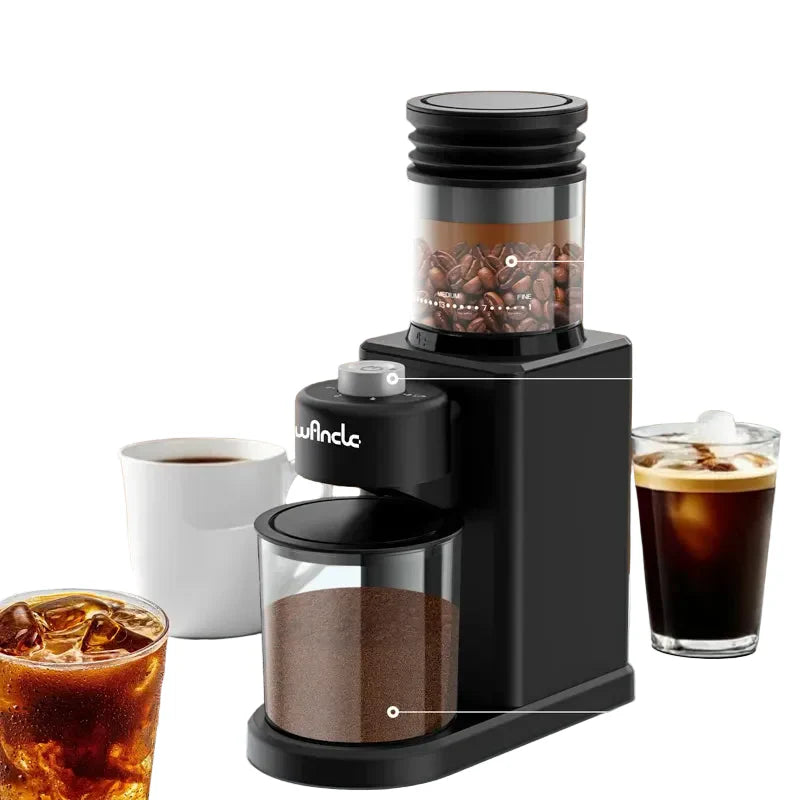 Molino de Café Eléctrico de Muelas Cónicas 200W – 25 Niveles de Molienda Ajustable para Espresso y Café Filtrado