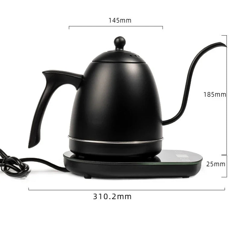 Hervidor Eléctrico Inteligente de Cuello de Cisne 800 ml con Control de Temperatura Constante – Acero Inoxidable 304 y 1200 W
