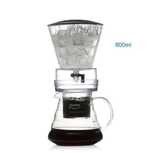 Cafetera Cold Brew por Goteo de Agua con Filtro Reutilizable – Sistema de Café Helado de Vidrio y Acero Inoxidable