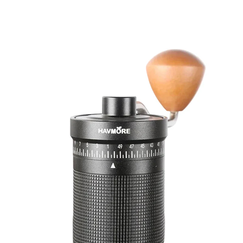 Molino de Café Manual Portátil con Muelas Cónicas de 38 mm – Cuerpo de Aluminio y Ajuste de Molienda Regulable