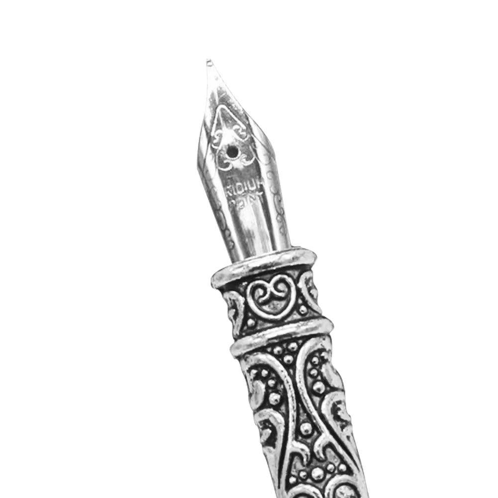 Set de Pluma de Caligrafía con Plumín de Inmersión de Metal y Tinta – Plumín de Acero Inoxidable de 1,0 mm