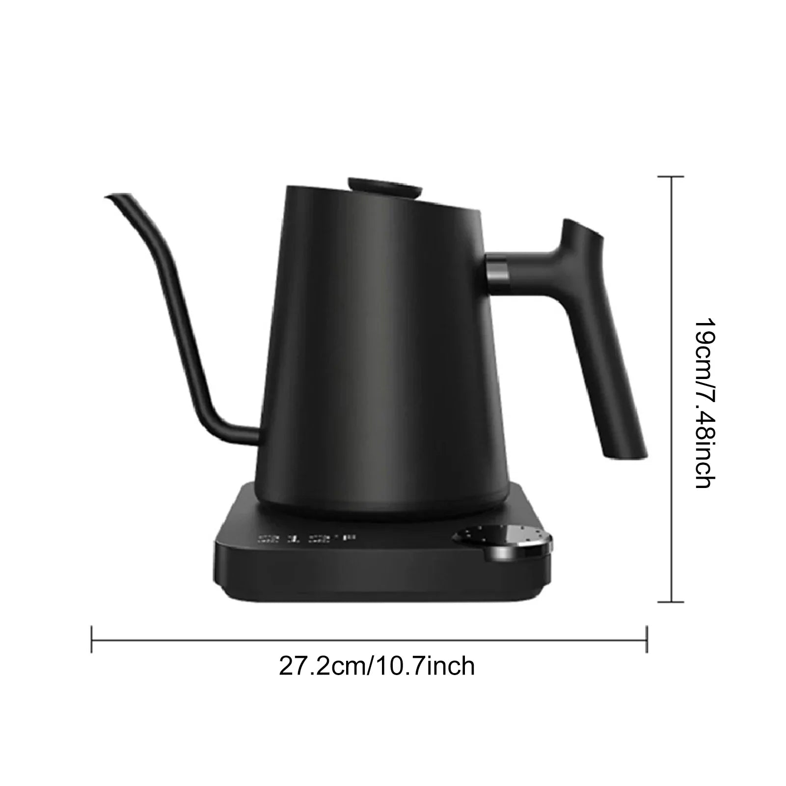 Hervidor Eléctrico de Cuello de Cisne 0.9 L con Control de Temperatura y Pantalla – 1200 W de Calentamiento Rápido