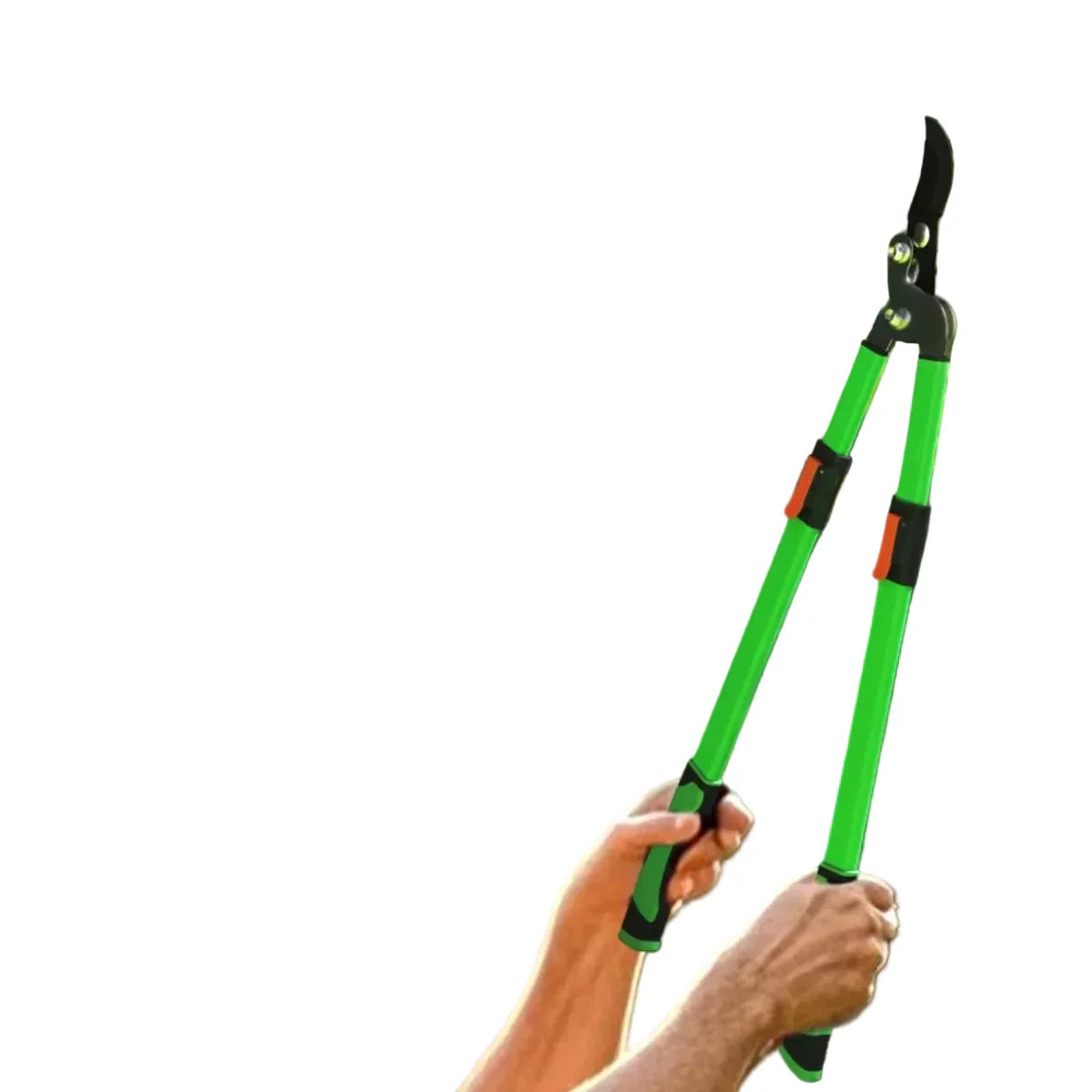 Set de Jardín de 2 Piezas con Tijeras para Setos y Cortarramas Telescópico de Hojas Antiadherentes