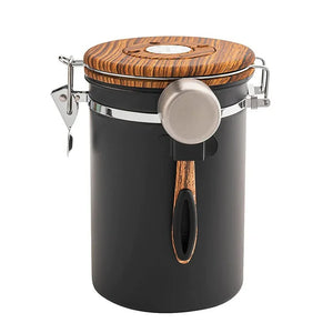 Contenedor Hermético para Café de 1.8L – Tarro Sellado al Vacío de Acero Inoxidable 304 con Cuchara Medidora