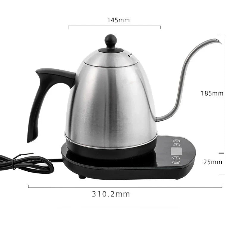Hervidor Eléctrico Inteligente de Cuello de Cisne 800 ml con Control de Temperatura Constante – Acero Inoxidable 304 y 1200 W