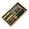 Set de Pluma de Caligrafía con Tinta, 5 Plumines Intercambiables y Caja de Almacenamiento – Pluma con Pluma Decorativa y Portaplumas de Inmersión