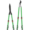 Set de Jardín de 2 Piezas con Tijeras para Setos y Cortarramas Telescópico de Hojas Antiadherentes
