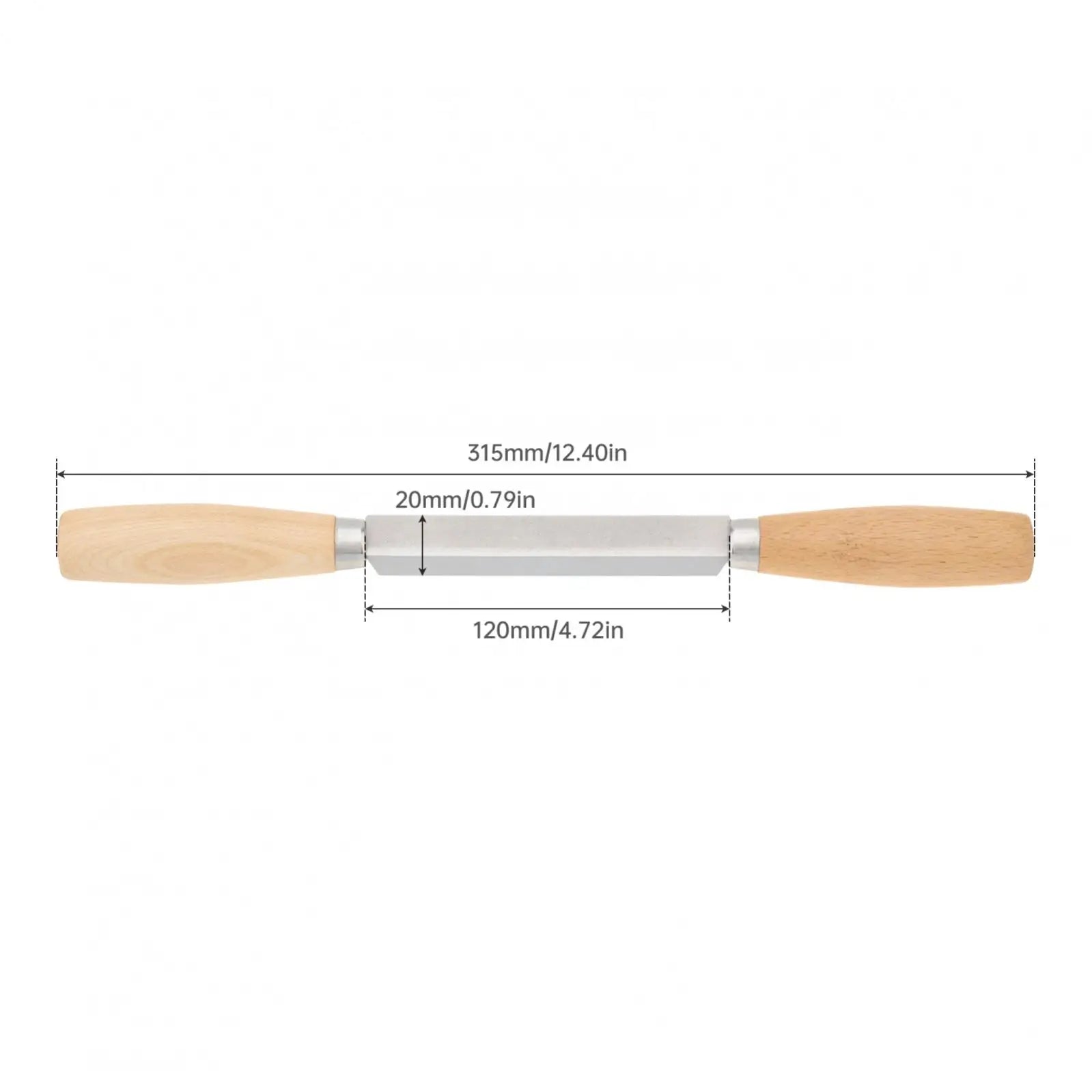 Cuchillo de Tracción para Madera con Hoja de Acero SK5 y Mango de Madera de Haya – Herramienta para Descortezar y Dar Forma a la Madera