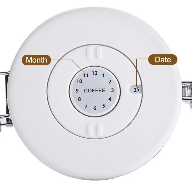 Contenedor Hermético para Café de 1.8L – Tarro Sellado al Vacío de Acero Inoxidable 304 con Cuchara Medidora